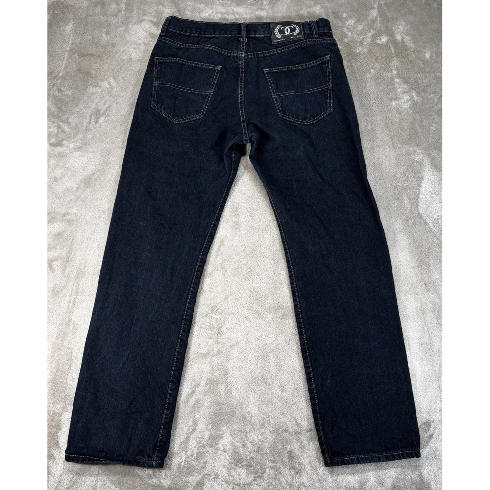 Cambridge Classics Jeans Mens 34x32 Dark‎ Wash Blue Excellent Straight Fit Denim - Picture 4 of 6